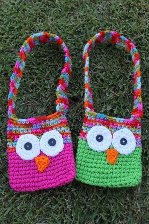 Kids Crochet Owl Bags with Strap by Lindsay Vick - Craftsy ...