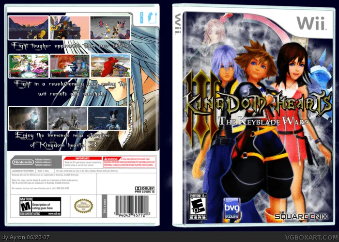 Kingdom Hearts III Wii Box Art Cover by Ayron