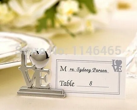 Kissing Bells Place Card holder 200PCS/LOT Silver Bell with ...