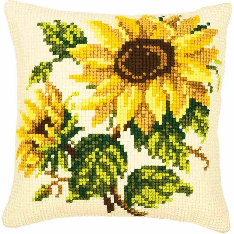 Kit cojín punto de cruz Girasoles PN-0008532 Kit cojín punto de cruz Girasoles PN-0008532