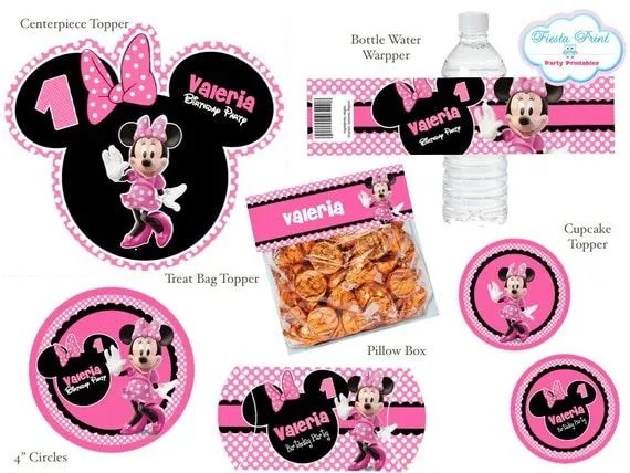 Kit imprimible Minnie rosa gratis - Imagui