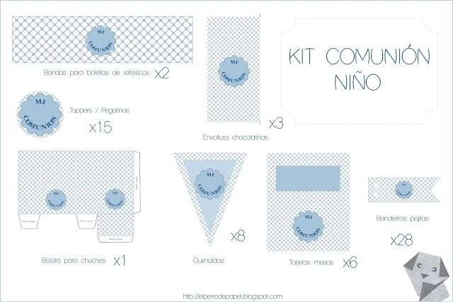 Kit imprimibles para comunión gratis - Imagui