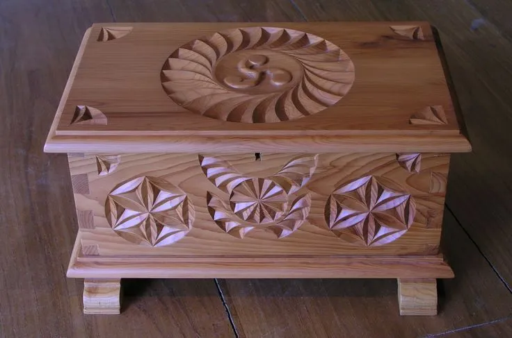 KIT maderas tallar: Kit de arca en madera de Castaño para tallar ...