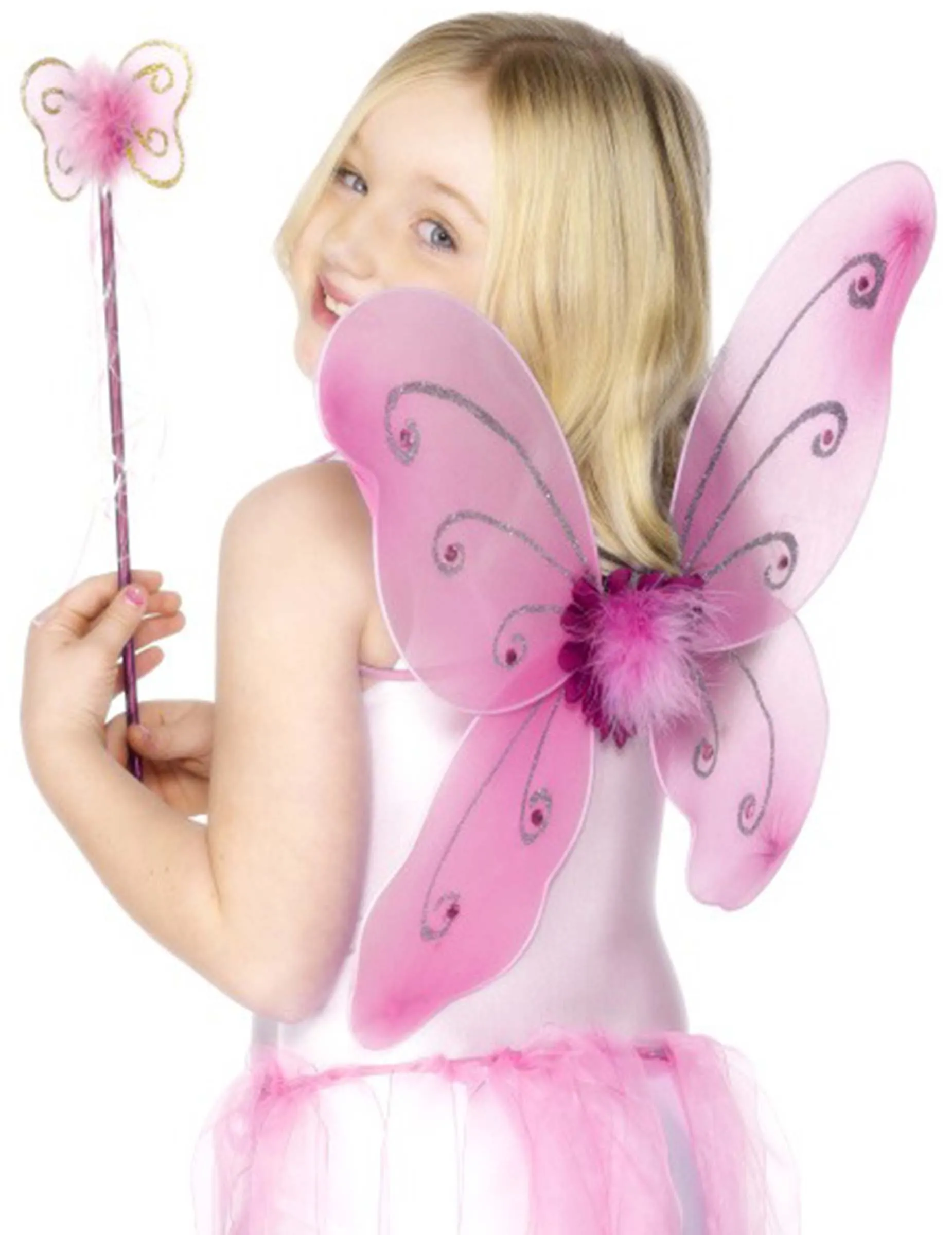 Kit de mariposa rosa para niña