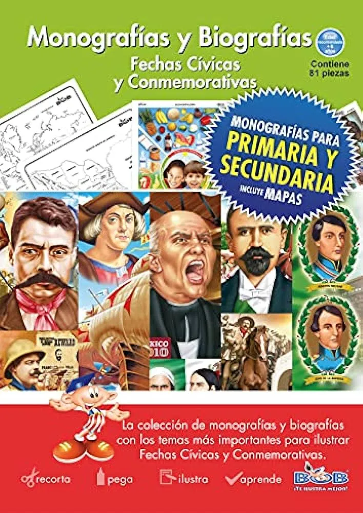 Kit de monografías/laminas, biografías y estampa escolares. CONTENIDO: 2 Blisters/Folders 1.- Temas básicos y 2.-Fechas cívicas y conmemorativas. : Amazon.com.mx: Oficina y papelería Kit de monografías/laminas, biografías y estampa escolares. CONTENIDO: 2 Blisters/Folders 1.- Temas básicos y 2.-Fechas cívicas y conmemorativas. : Amazon.com.mx: Oficina y papelería