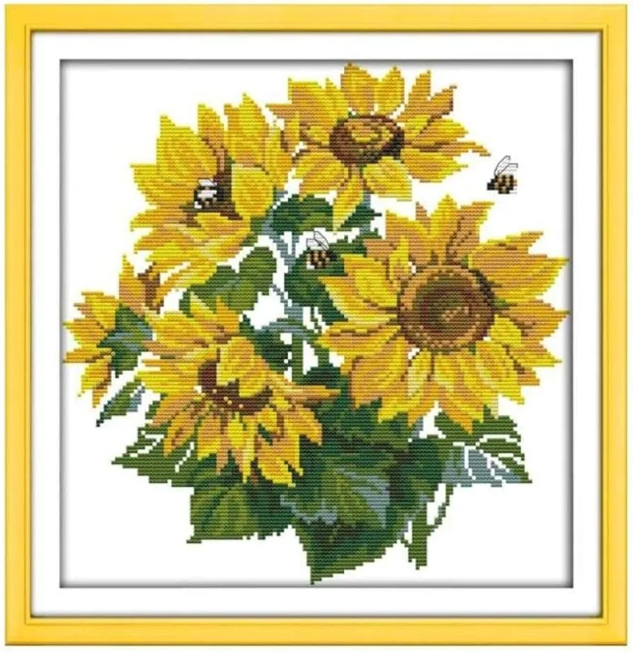 Kits de bordado de punto de cruz estampado 11CT Arbusto de girasol Cross Stitch Kits de patrones para manualidades con bordado de tela, regalos de costura, 16 x 20 pulgadas : Amazon.com.mx: Kits de bordado de punto de cruz estampado 11CT Arbusto de girasol Cross Stitch Kits de patrones para manualidades con bordado de tela, regalos de costura, 16 x 20 pulgadas : Amazon.com.mx: