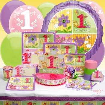 Kits para la decoración de la fiesta del primer año del bebé (niña ...