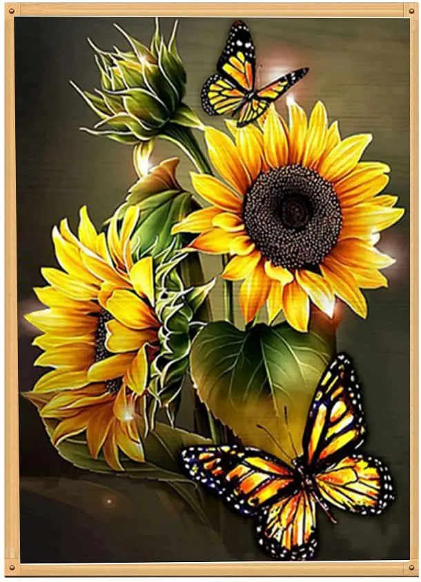 Kits de punto de cruz con estampado de girasol, kits de punto de cruz para  principiantes, adultos, patrones de mariposa, kit de bordado, artes y  manualidades (11 quilates sin marco) : Amazon.com.mx: