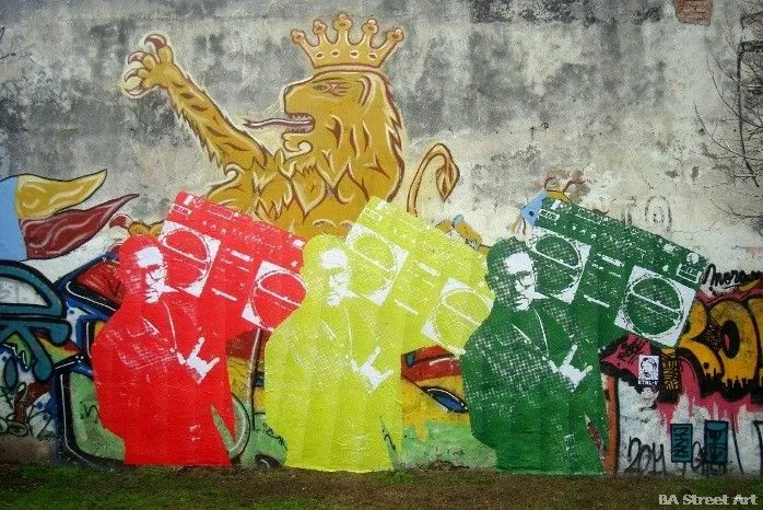 Ktrl V reggae paste up in Saavedra | BA Street Art