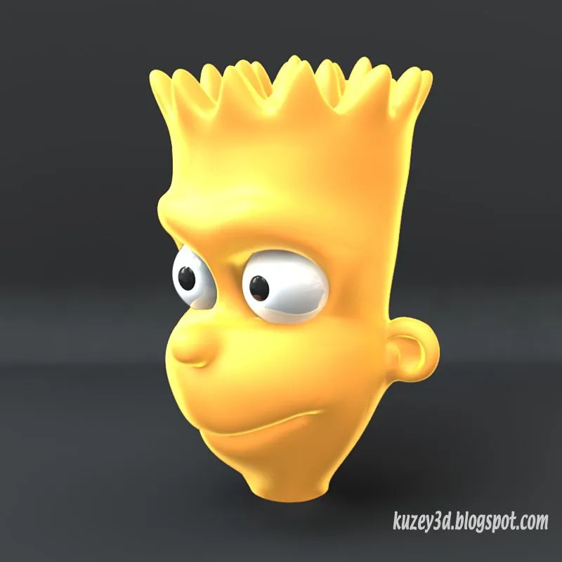 Kuzey's 3d art & photography: Bart Simpson Wip