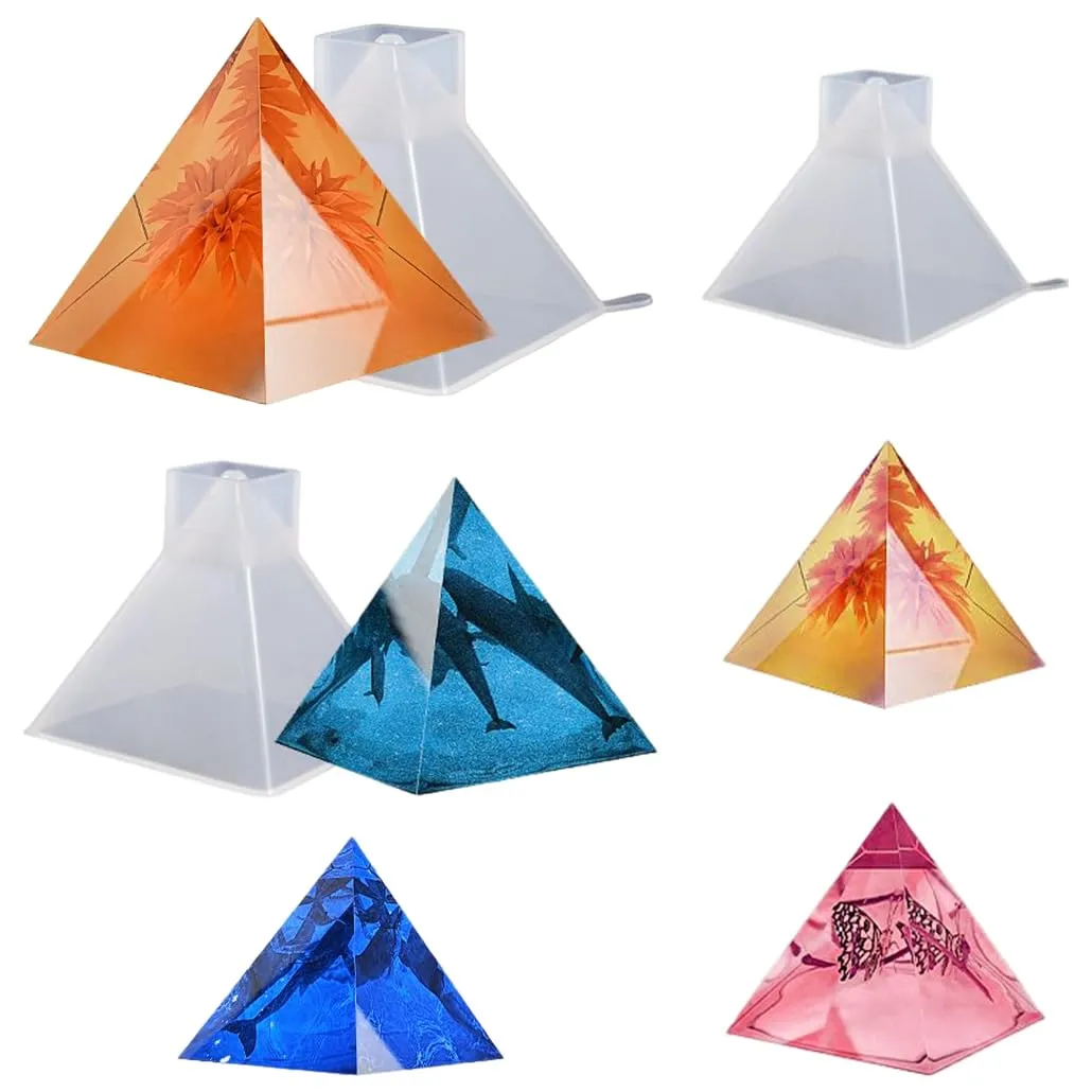 KyeeaDIY 3 moldes de resina pirámide de silicona 3D, juego de moldes epoxi  pirámide para resina epoxi, moldes de resina para decoración del hogar (3 moldes  pirámides) : Amazon.com.mx: Hogar y Cocina