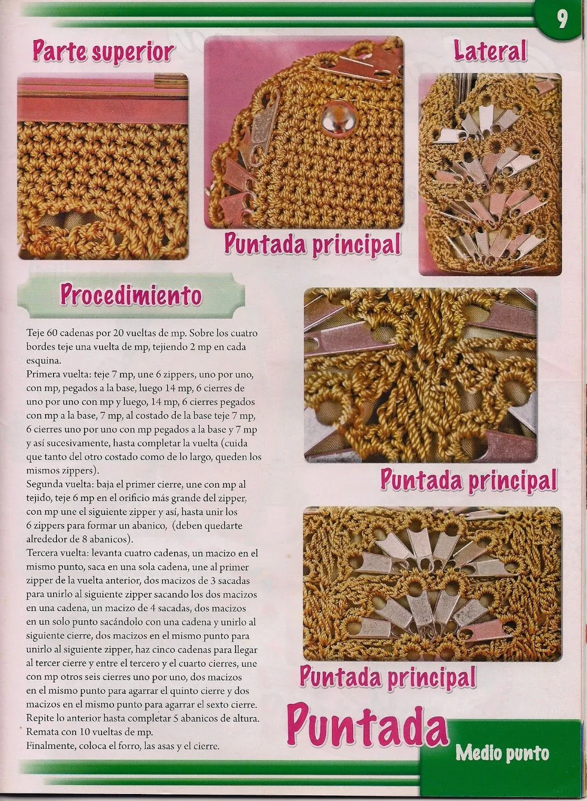 Mis labores en Crochet: Revista de Bolsas tejidas en Crochet con ...