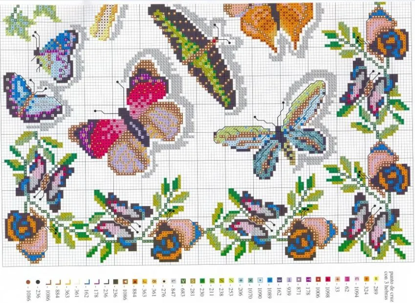 laboresdeesther Punto de cruz gratis : Preciosas mariposas laboresdeesther Punto de cruz gratis : Preciosas mariposas