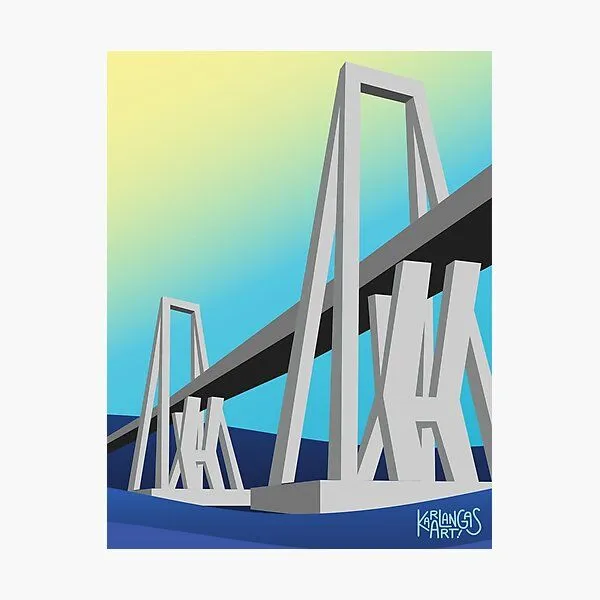 Lámina fotográfica con la obra «Puente sobre el Lago de Maracaibo» de  karlangas-art | Redbubble