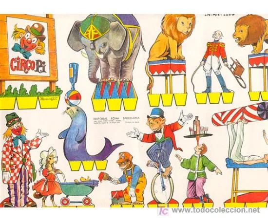 lamina recortable del circo pi (1970) - Comprar Recortables ...