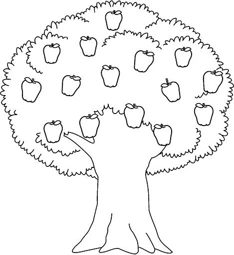 Dibujo de arbol frutal - Imagui