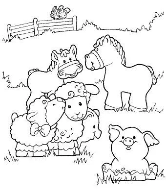 Láminas para Colorear - Coloring Pages: Animales de Granja para ...