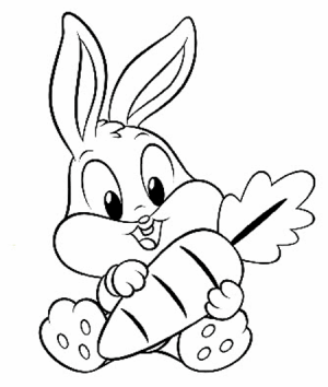 Láminas para Colorear - Coloring Pages: Bugs Bunny para dibujar ...