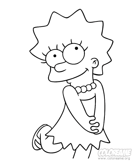 LAMINAS PARA COLOREAR - COLORING PAGES: Lisa Simpsons para dibujar ...