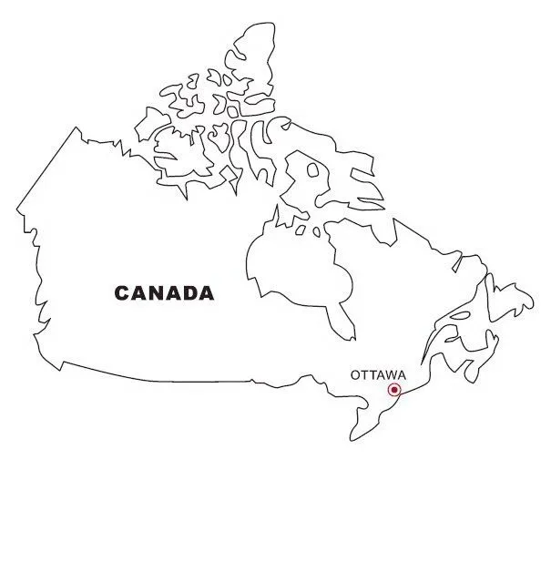 LAMINAS PARA COLOREAR - COLORING PAGES: Mapa y Bandera de Canada ...