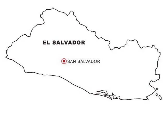 Mapa y Bandera de El Salvador para dibujar pintar colorear ...