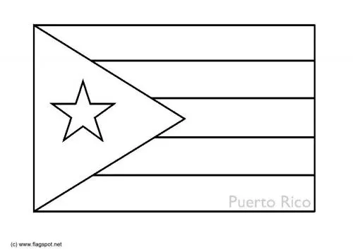 Mapa y Bandera y escudo de Puerto Rico para dibujar pintar ...