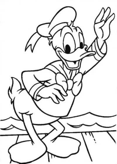 Láminas para Colorear - Coloring Pages: El Pato Donald para ...