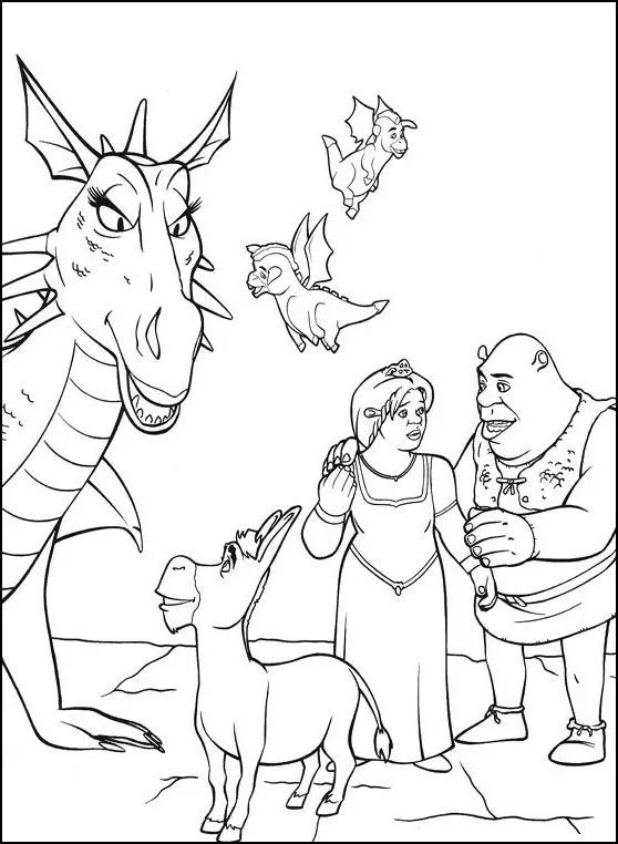 Láminas para Colorear - Coloring Pages: Shrek para dibujar y pintar