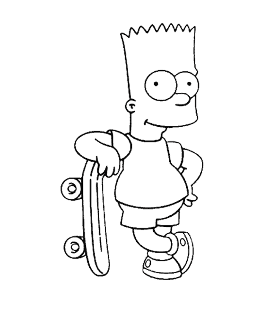 Dibujo de la cara de bart Simpson - Imagui