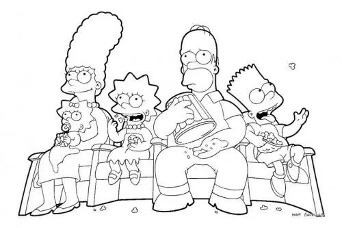 Láminas para Colorear - Coloring Pages: Los Simpsons para colorear