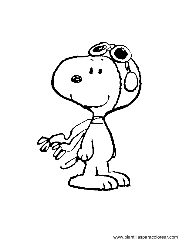 Snoopy para dibujar pintar colorear e imprimir - colorearrr