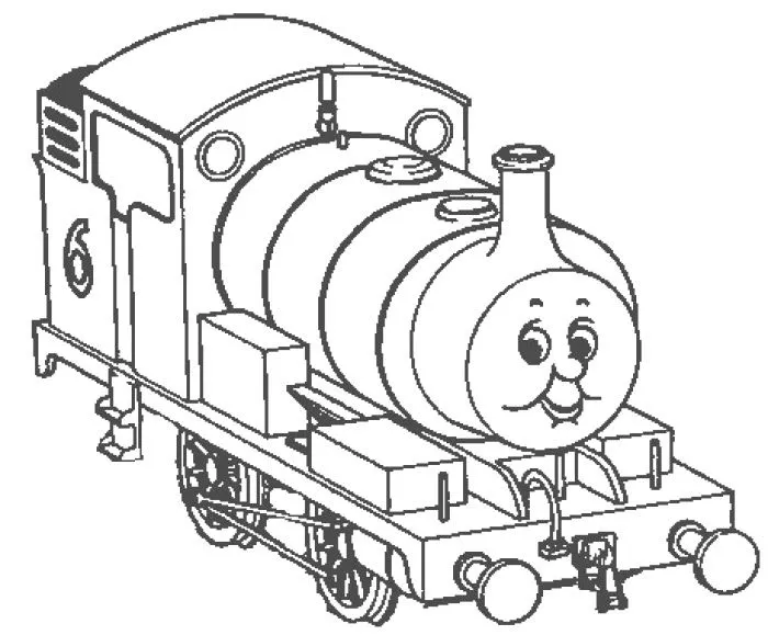 Thomas el Tren para recortar pegar y colorear - colorearrr