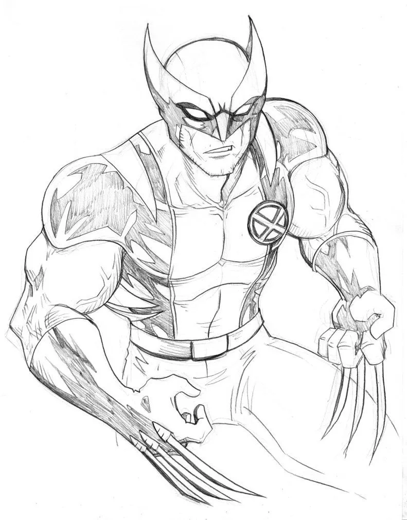 LAMINAS PARA COLOREAR - COLORING PAGES: Wolverine para colorear LAMINAS PARA COLOREAR - COLORING PAGES: Wolverine para colorear