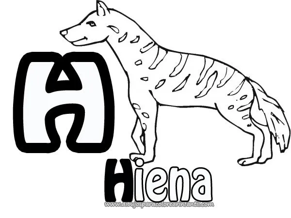 Laminas para colorear - Letra H para colorear: Hiena ~ Dibujos ... Laminas para colorear - Letra H para colorear: Hiena ~ Dibujos ...