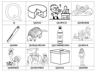 Laminas Con Dibujos Para Aprender Palabras Y Colorear Letra ...