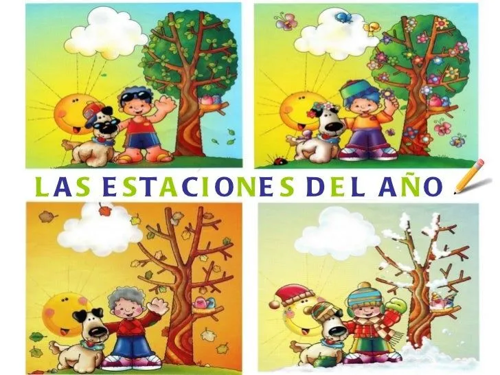 Estaciones del año con dibujos para niños - Imagui