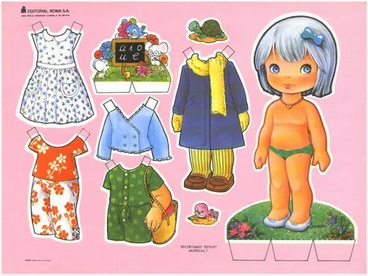 Muñecas de papel para vestir con mucha ropa - Imagui