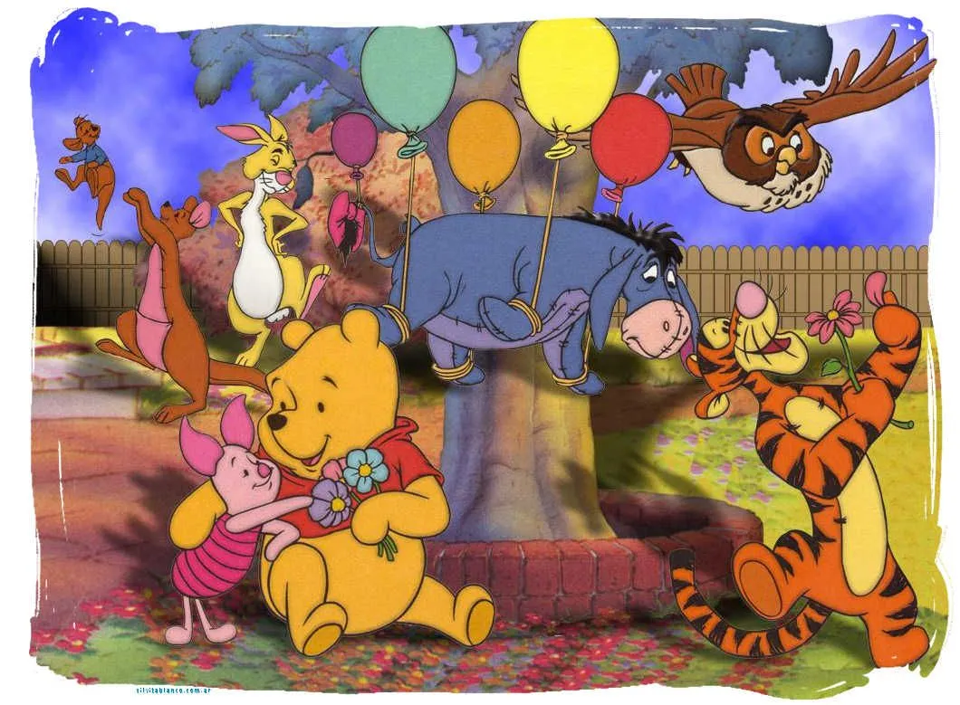 Láminas para Tarjetas de Felicitación Cumpleaños Winnie Pooh y sus ...