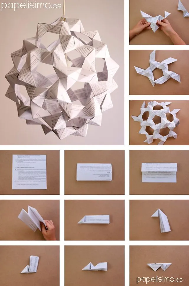 lampara de origami