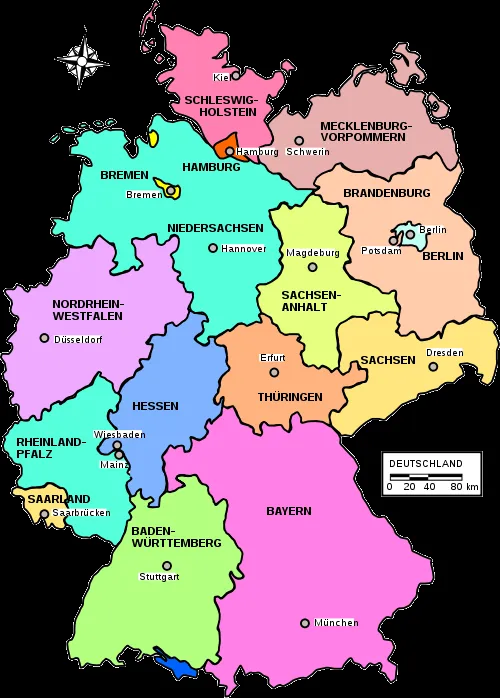 Mapa de alemania en español - Imagui