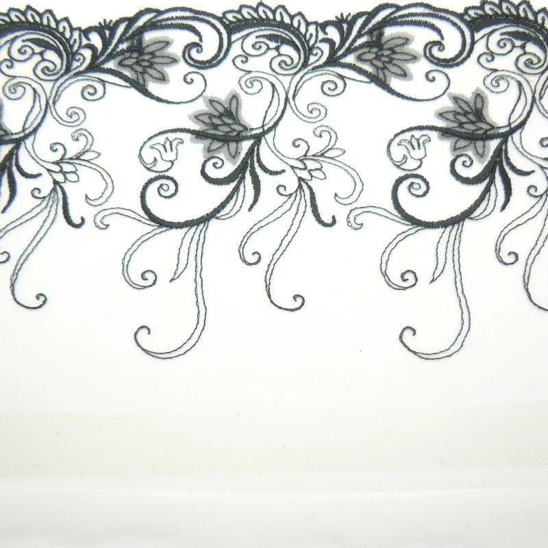Láser negro apliques de flores de encaje bordado de prendas de ... Láser negro apliques de flores de encaje bordado de prendas de ...