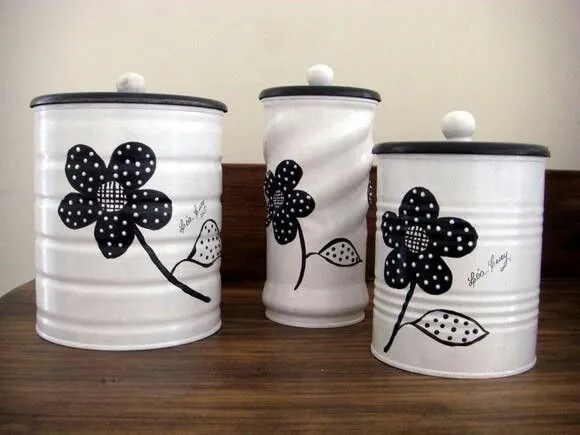 Latas y frascos decorados | latas y frascos | Pinterest | Pots