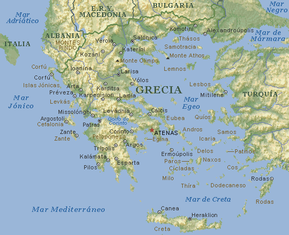Destinos: Mapas de Grecia