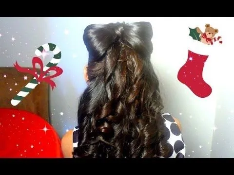 Hair Bow Updo With Curly Hair - Peinado de Mono/Lazo Con Curls ...