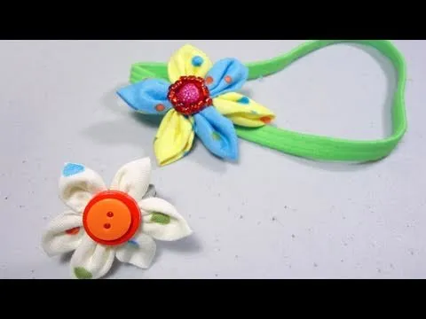 Como hacer una flor de tela para anillo o banda de pelo - YouTube