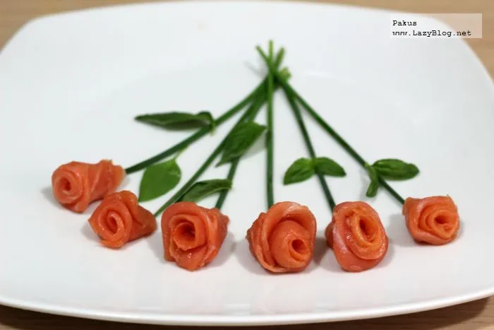 Lazy Blog: Cómo hacer un ramo de rosas de salmón ahumado. Receta