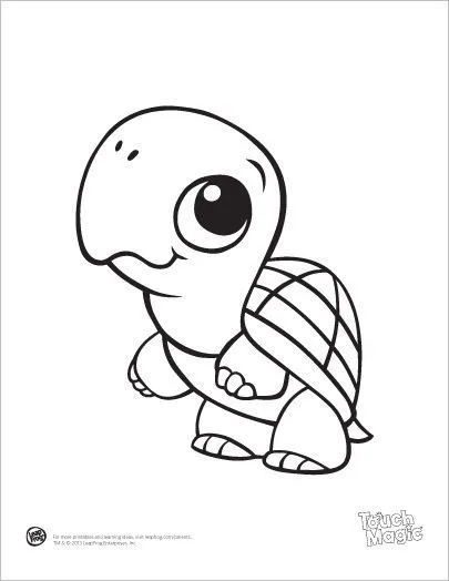 LeapFrog printable: Baby Animal Coloring Pages - Turtle | for kids ...