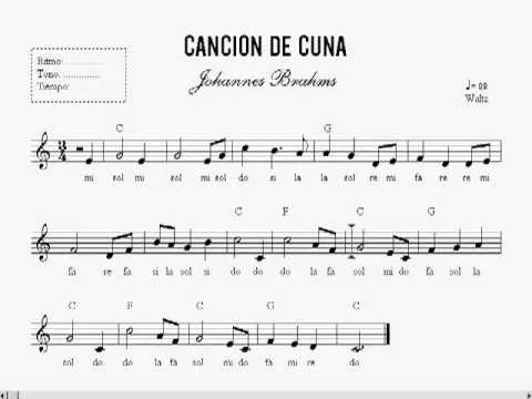 LECCIÓN 35 - PARTITURA CANCION DE CUNA | CURSO DE PIANO EN DVD ...