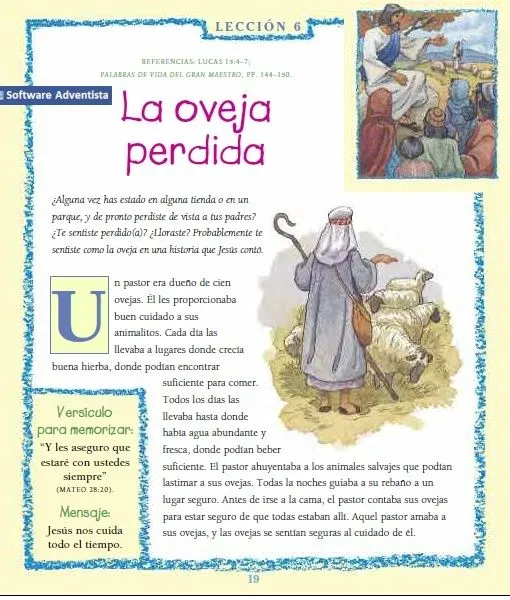 LECCIÓN 7 Perdida y encontrada MP3 PDF Y DIBUJO PARA COLOREAR ... LECCIÓN 7 Perdida y encontrada MP3 PDF Y DIBUJO PARA COLOREAR ...