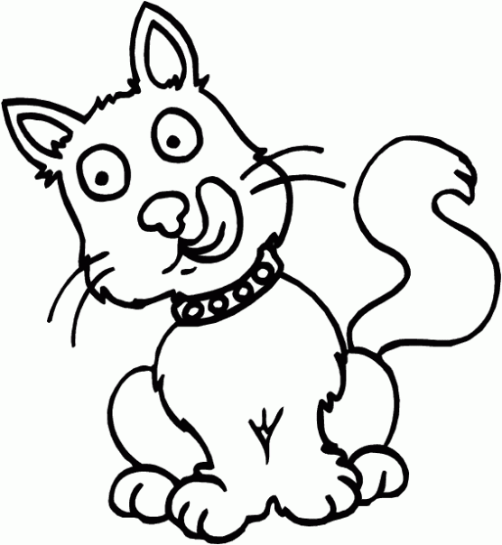 Dibujos de gatos con perros para colorear - Imagui